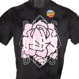 Dibs Rose T Shirt Mens Size Small Black Tie Dye Changes Color In The Sun